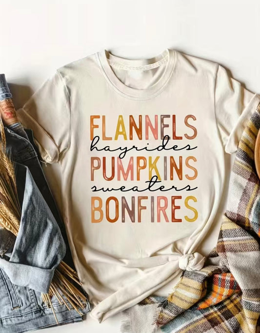 Flannels & Pumpkin T-Shirt