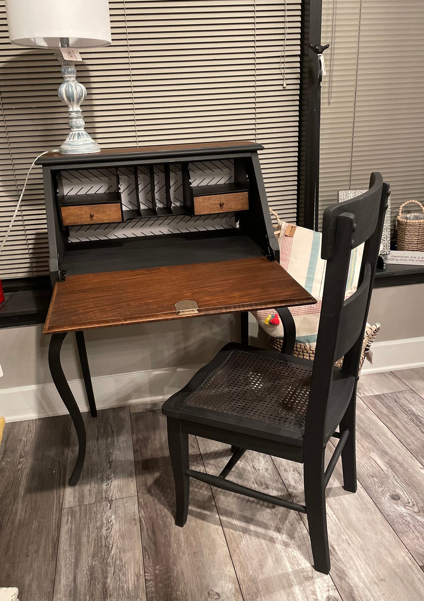 Antique desk with chair