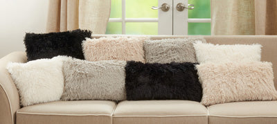 Classic Fur Pillow - Grey