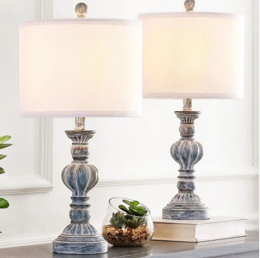 Washed Candlestick Lamp